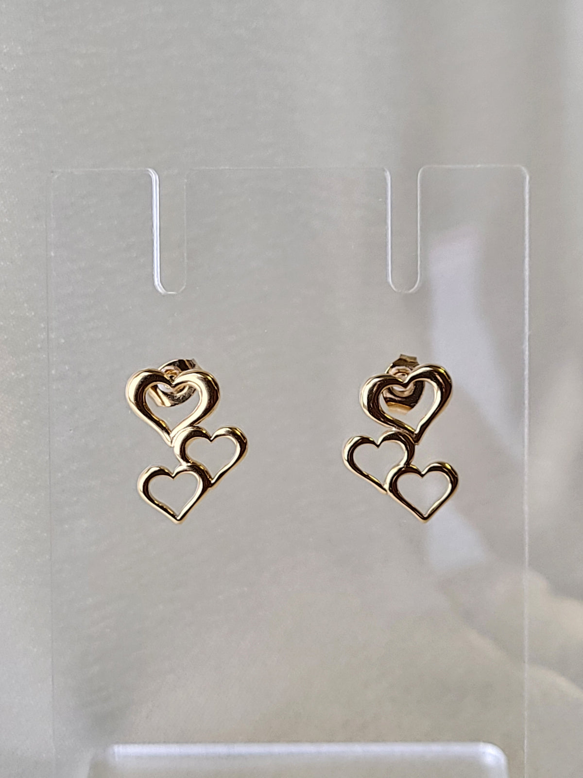 Triple Hearts Studs
